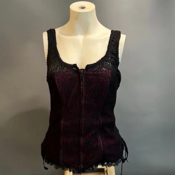 Vintage Tripp NYC Zip Corset Top - Picture 1 of 6